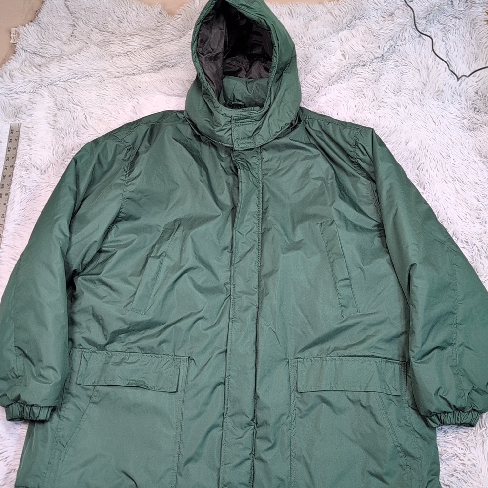 Jack Frost Jacket Mens 4X Green Parka Removable Hood Zip Up Warm Cozy Pockets